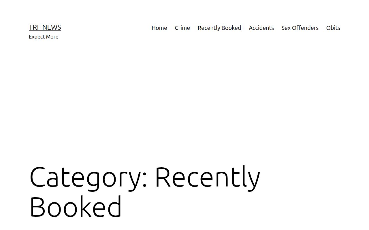 Pennington County crime news recently-booked archive interface